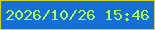 文字の大きさ：4、枠の色：ced32a、背景の色：166fd5、文字の色：aff65c 無料ブログパーツのブログ時計