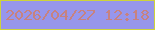 文字の大きさ：2、枠の色：ced33b、背景の色：9796eb、文字の色：c7827f 無料ブログパーツのブログ時計