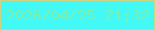 文字の大きさ：5、枠の色：ced383、背景の色：43f9f6、文字の色：7defac 無料ブログパーツのブログ時計
