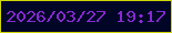 文字の大きさ：5、枠の色：ced506、背景の色：010627、文字の色：852ad0 無料ブログパーツのブログ時計