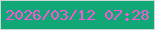 文字の大きさ：1、枠の色：ced6d4、背景の色：11a776、文字の色：f856d2 無料ブログパーツのブログ時計