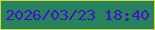 文字の大きさ：5、枠の色：ceda32、背景の色：27835d、文字の色：4011c9 無料ブログパーツのブログ時計