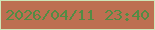 文字の大きさ：3、枠の色：cee6b8、背景の色：bd6f51、文字の色：528c44 無料ブログパーツのブログ時計