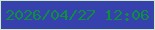 文字の大きさ：5、枠の色：cee9c4、背景の色：3741ad、文字の色：0e8f40 無料ブログパーツのブログ時計