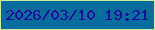 文字の大きさ：1、枠の色：ceea9e、背景の色：066d9c、文字の色：1d0a9e 無料ブログパーツのブログ時計