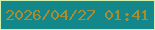 文字の大きさ：4、枠の色：cef0b0、背景の色：14878a、文字の色：a88e33 無料ブログパーツのブログ時計