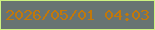 文字の大きさ：4、枠の色：cef381、背景の色：687472、文字の色：c27809 無料ブログパーツのブログ時計