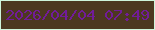 文字の大きさ：2、枠の色：cef5db、背景の色：4c3820、文字の色：711c98 無料ブログパーツのブログ時計