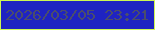 文字の大きさ：5、枠の色：cef653、背景の色：1f23c2、文字の色：4a4d6c 無料ブログパーツのブログ時計