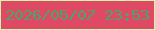 文字の大きさ：4、枠の色：cef7aa、背景の色：df4963、文字の色：45a76a 無料ブログパーツのブログ時計