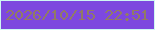 文字の大きさ：1、枠の色：cef7f2、背景の色：7d48df、文字の色：917b65 無料ブログパーツのブログ時計