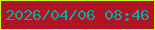 文字の大きさ：1、枠の色：cef92a、背景の色：b01323、文字の色：0ea89f 無料ブログパーツのブログ時計