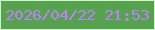 文字の大きさ：3、枠の色：cef9ca、背景の色：57a24f、文字の色：bc81fb 無料ブログパーツのブログ時計
