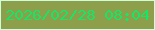 文字の大きさ：3、枠の色：cefddc、背景の色：8e9f4b、文字の色：13e765 無料ブログパーツのブログ時計