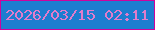 文字の大きさ：2、枠の色：cf029d、背景の色：1d7dd0、文字の色：e27ccb 無料ブログパーツのブログ時計