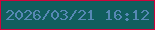文字の大きさ：4、枠の色：cf043b、背景の色：115e5e、文字の色：5688b4 無料ブログパーツのブログ時計