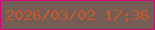 文字の大きさ：3、枠の色：cf0876、背景の色：735d54、文字の色：c9582c 無料ブログパーツのブログ時計