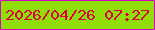 文字の大きさ：3、枠の色：cf08bd、背景の色：91dd09、文字の色：d8033f 無料ブログパーツのブログ時計
