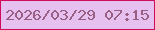 文字の大きさ：1、枠の色：cf0b5c、背景の色：e6c0ef、文字の色：995f83 無料ブログパーツのブログ時計