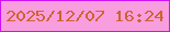 文字の大きさ：3、枠の色：cf11f6、背景の色：f89edf、文字の色：cf622f 無料ブログパーツのブログ時計