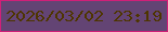 文字の大きさ：3、枠の色：cf2078、背景の色：634474、文字の色：4e3500 無料ブログパーツのブログ時計