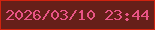 文字の大きさ：4、枠の色：cf230f、背景の色：661f19、文字の色：e85486 無料ブログパーツのブログ時計