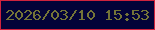文字の大きさ：3、枠の色：cf233d、背景の色：030338、文字の色：747437 無料ブログパーツのブログ時計