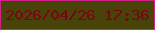 文字の大きさ：3、枠の色：cf2388、背景の色：484409、文字の色：790413 無料ブログパーツのブログ時計