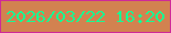 文字の大きさ：3、枠の色：cf2a97、背景の色：d28250、文字の色：16fc93 無料ブログパーツのブログ時計