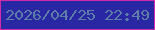 文字の大きさ：5、枠の色：cf2ba6、背景の色：2927a4、文字の色：5b7da7 無料ブログパーツのブログ時計