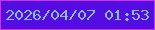 文字の大きさ：2、枠の色：cf30f7、背景の色：530de2、文字の色：87bdf2 無料ブログパーツのブログ時計