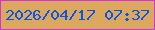 文字の大きさ：1、枠の色：cf34dd、背景の色：dca85d、文字の色：0a54ea 無料ブログパーツのブログ時計