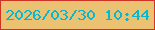 文字の大きさ：3、枠の色：cf3526、背景の色：eac271、文字の色：07b7d1 無料ブログパーツのブログ時計