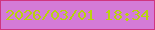 文字の大きさ：4、枠の色：cf3580、背景の色：d47bd7、文字の色：b8d30c 無料ブログパーツのブログ時計