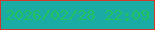 文字の大きさ：2、枠の色：cf3a2b、背景の色：19aba4、文字の色：23c25d 無料ブログパーツのブログ時計