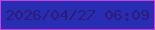 文字の大きさ：2、枠の色：cf3ed7、背景の色：282eb4、文字の色：301b73 無料ブログパーツのブログ時計