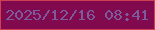 文字の大きさ：1、枠の色：cf4053、背景の色：810a4e、文字の色：7d5a9b 無料ブログパーツのブログ時計