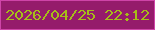 文字の大きさ：5、枠の色：cf44a8、背景の色：951b6b、文字の色：a6bc19 無料ブログパーツのブログ時計