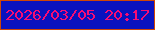 文字の大きさ：1、枠の色：cf4604、背景の色：0a12be、文字の色：f70c74 無料ブログパーツのブログ時計