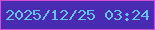 文字の大きさ：3、枠の色：cf4ed4、背景の色：492bb1、文字の色：65c2e8 無料ブログパーツのブログ時計