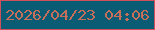 文字の大きさ：3、枠の色：cf4f5b、背景の色：0a5c75、文字の色：c66e59 無料ブログパーツのブログ時計