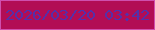 文字の大きさ：5、枠の色：cf4fae、背景の色：b20d55、文字の色：552fa9 無料ブログパーツのブログ時計