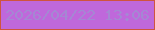 文字の大きさ：1、枠の色：cf543f、背景の色：bf68db、文字の色：a587d3 無料ブログパーツのブログ時計