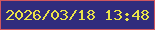 文字の大きさ：4、枠の色：cf565f、背景の色：312c7d、文字の色：eae349 無料ブログパーツのブログ時計