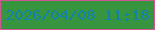 文字の大きさ：1、枠の色：cf5892、背景の色：36953e、文字の色：1382a9 無料ブログパーツのブログ時計