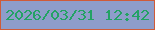 文字の大きさ：4、枠の色：cf5b39、背景の色：8e9dca、文字の色：23a265 無料ブログパーツのブログ時計