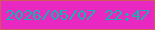文字の大きさ：3、枠の色：cf5c57、背景の色：e927c1、文字の色：10b6ab 無料ブログパーツのブログ時計