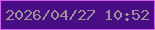 文字の大きさ：1、枠の色：cf5df6、背景の色：480d84、文字の色：9c9394 無料ブログパーツのブログ時計