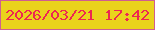 文字の大きさ：5、枠の色：cf5e90、背景の色：ead31c、文字の色：ed2851 無料ブログパーツのブログ時計