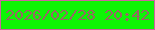 文字の大きさ：2、枠の色：cf63a1、背景の色：0ef505、文字の色：986664 無料ブログパーツのブログ時計